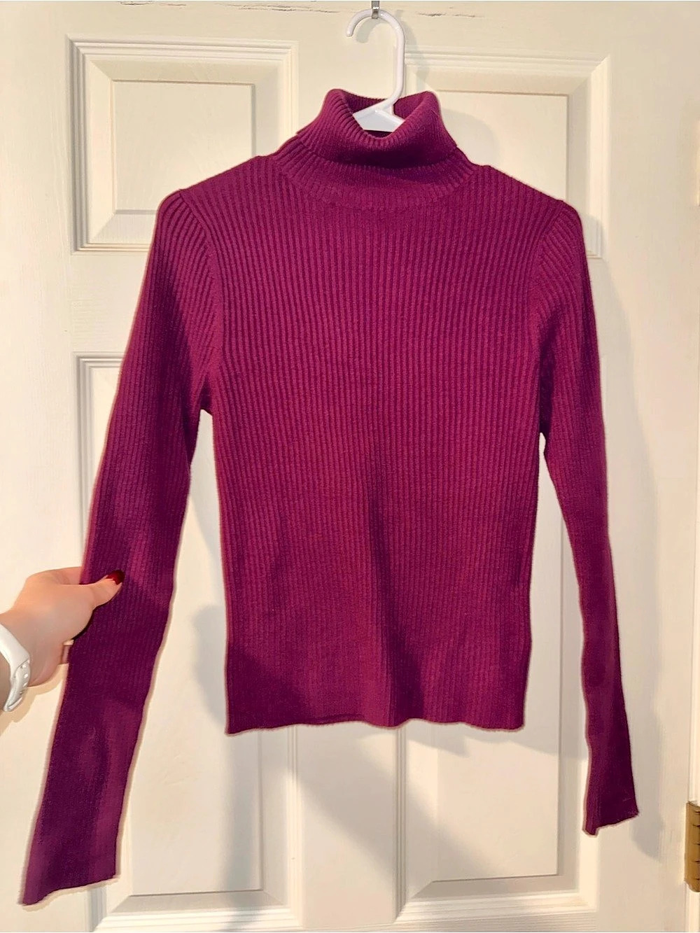 Old Navy SoSoft Lite Rib Turtleneck Sweater Purple Medium